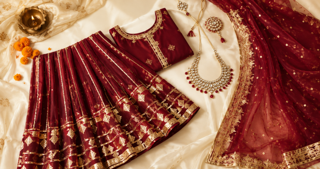 ajputi poshak with gota patti work, handcrafted in Jaipur — Karni Creations